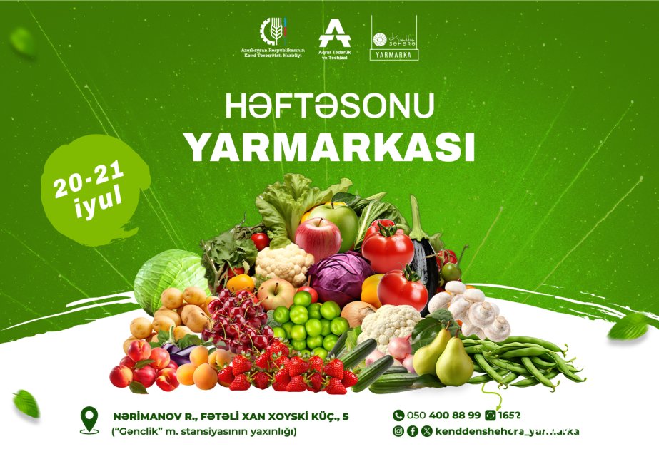 Həftəsonu “Kənddən Şəhərə” yarmarkası təşkil olunacaq