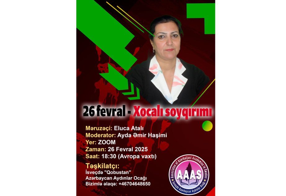 Xocalı soyqırımının 33-cü ildönümü ilə əlaqədar İsveçdə videokonfrans keçirilib