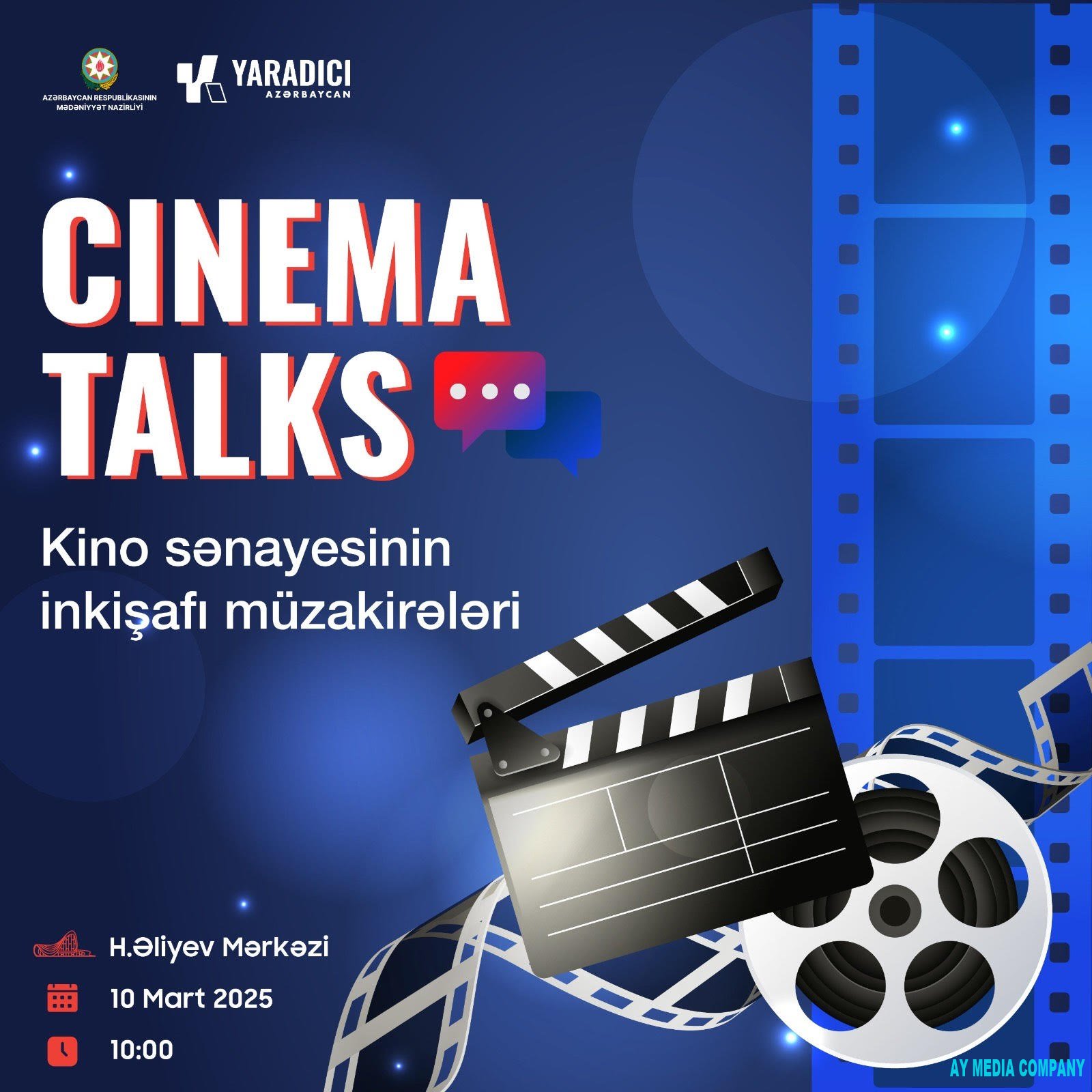Heydər Əliyev Mərkəzində “Cinema Talks” (“Kino müzakirələri”) adlı panel müzakirəsi keçiriləcək
